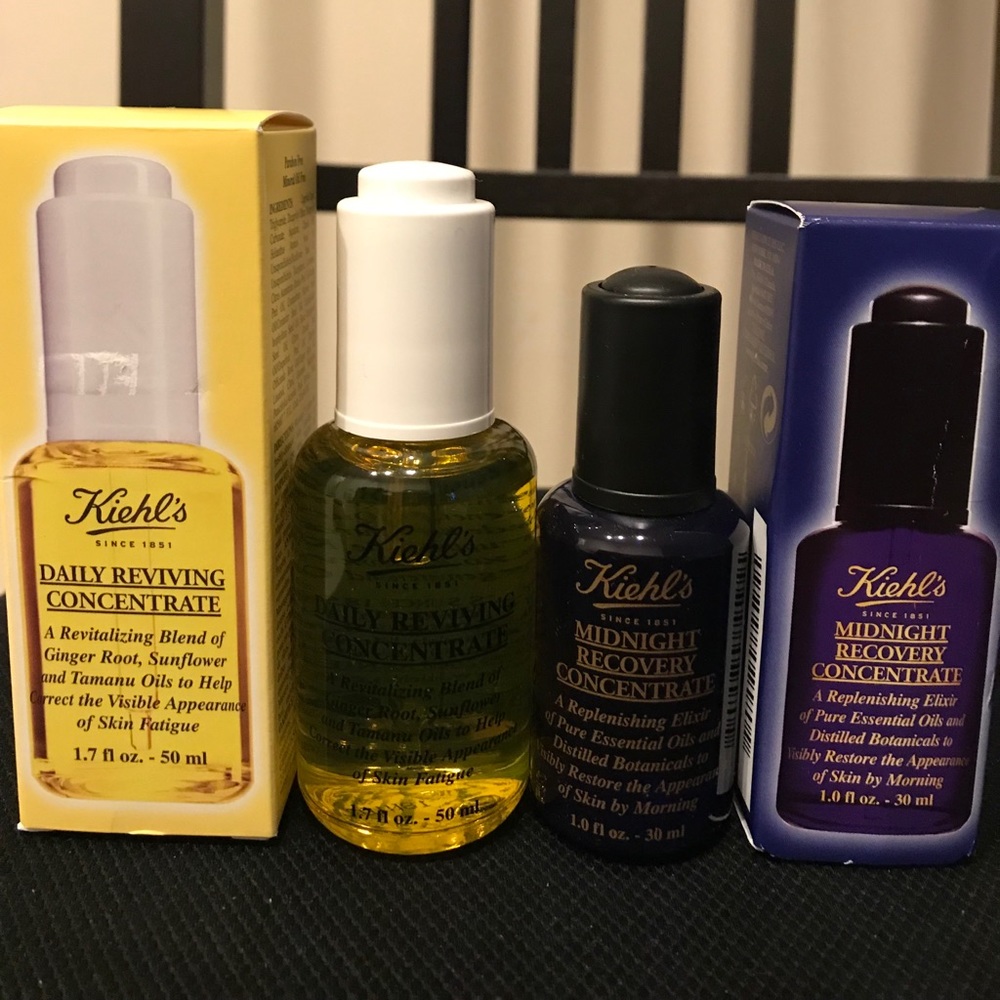 Kiehl’s Daily Reviving & Midnight Recovery Serums